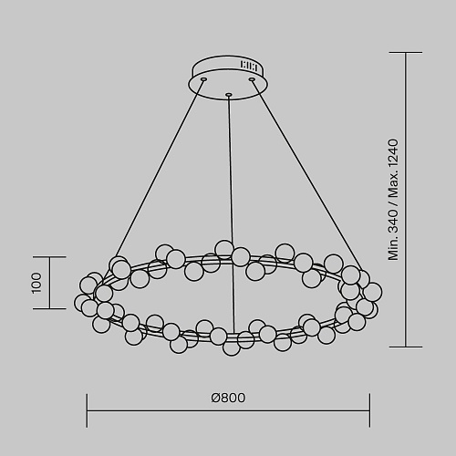 картинка Maytoni Подвесной светильник Тессара / Tessara 3000К 68Вт