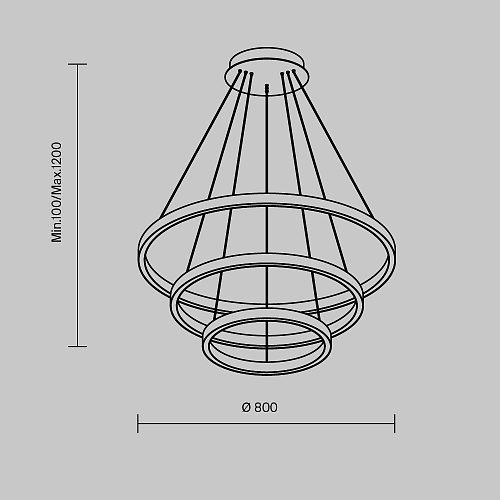 картинка Maytoni Подвесной светильник Рим / Rim 3000-4000К 107Вт