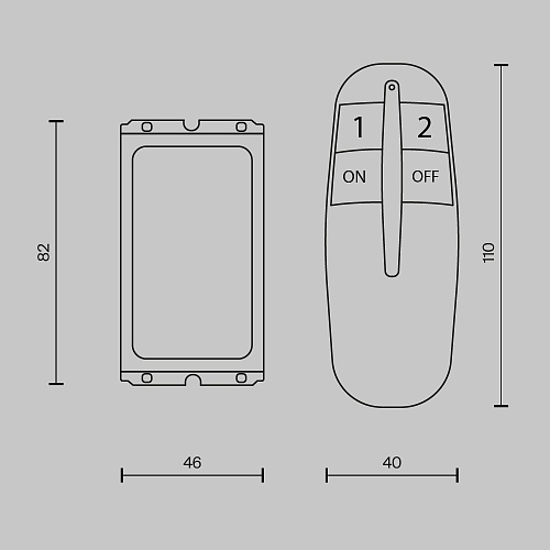 картинка Maytoni Пульт для управления освещением 2 зоны