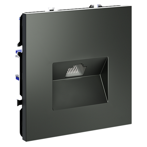 картинка Розетка компьютерная встраиваемая VOLTUM S70 RJ45 кат.6, (титан)