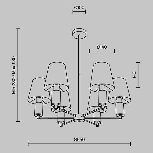 картинка Maytoni Подвесной светильник Лира / Lira E14х6