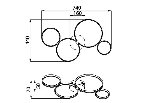 картинка Maytoni Потолочный светильник Олимпия / Olympia 3000-4000К 39Вт