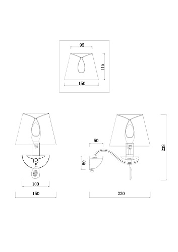 картинка Freya Настенный светильник (бра) Моник / Monique