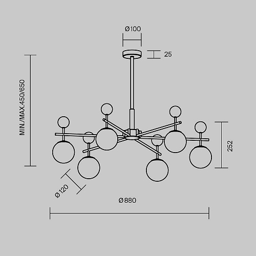 картинка Maytoni Подвесной светильник Музео / Museo G9х7