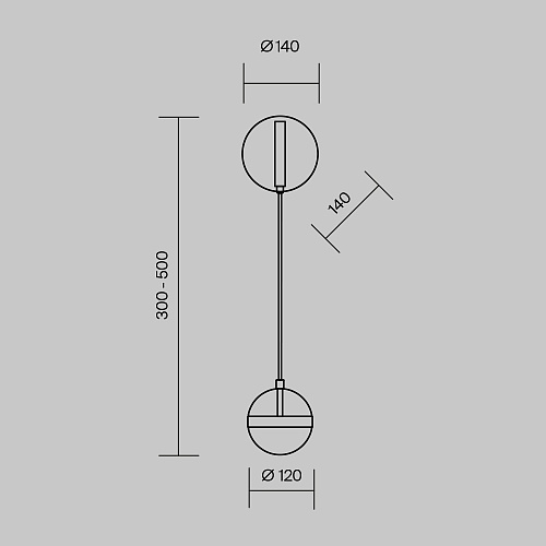 картинка Maytoni Настенный светильник (бра) Пространство / Area 3000К 12Вт