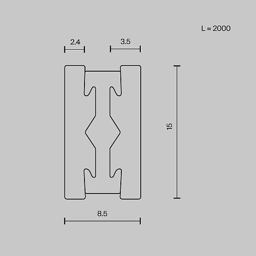 картинка Maytoni Шинопровод 2м Flarity черный