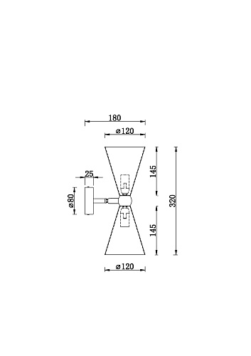 картинка Maytoni Настенный светильник (бра) Веспер / Vesper E14х2