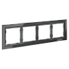 картинка Рамка стеклянная VOLTUM S70 на 4 поста, (графит, стекло)