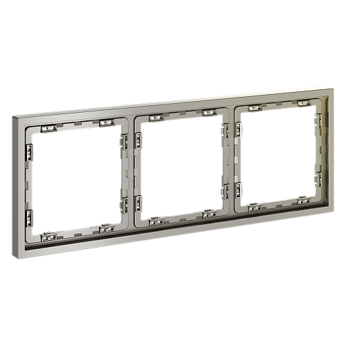 картинка Рамка пластиковая VOLTUM S70 на 3 поста, (шелк)