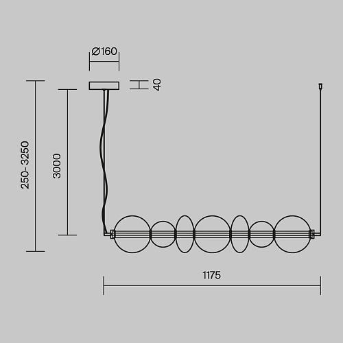 картинка Maytoni Подвесной светильник Футуро / Futuro 3000К 40Вт