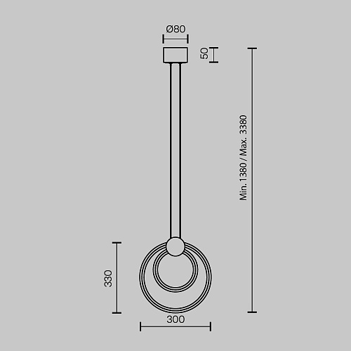картинка Maytoni Подвесной светильник Звено / Link 3000К 20Вт