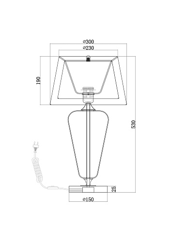 картинка Maytoni Настольный светильник Стекло / Verre E27х1