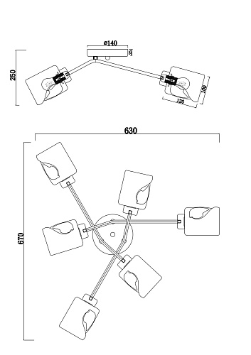 картинка Freya Потолочный светильник Изабелла / Isabella