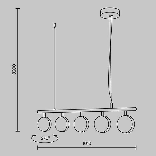 картинка Maytoni Подвесной светильник Взгляд / Mind 3000К 48Вт