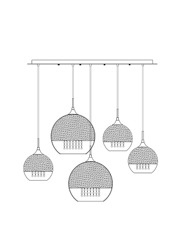 картинка Maytoni Подвесной светильник Ферми / Fermi E27х5