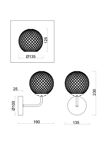 картинка Freya Настенный светильник (бра) Навель  / Navel