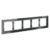 картинка Рамка стеклянная VOLTUM S70 на 5 постов, (графит, стекло)