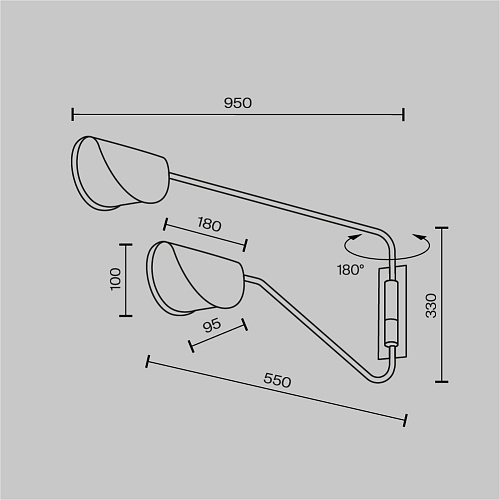 картинка Maytoni Настенный светильник (бра) Моллис / Mollis G9х2