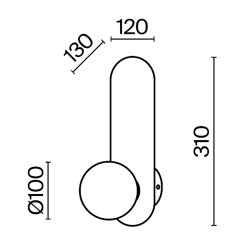 картинка Maytoni Настенный светильник (бра) Бао / Bao G9х1