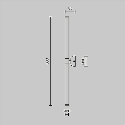 картинка Maytoni Настенный светильник (бра) Ось / Axis 3000К 16Вт