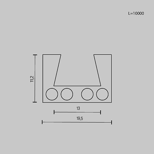 картинка Maytoni Шинопровод 10м Elasity черный