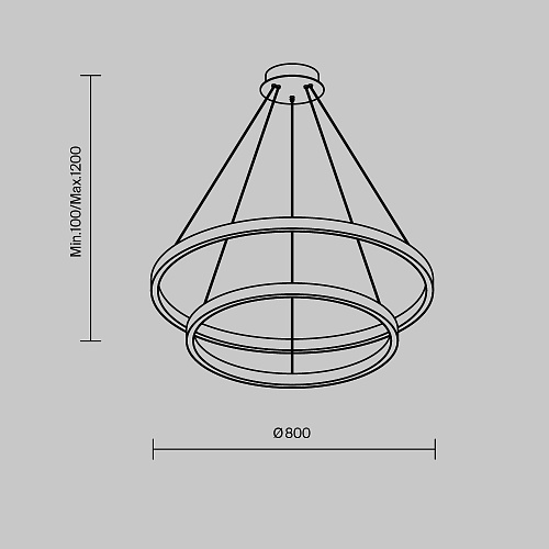 картинка Maytoni Подвесной светильник Рим / Rim 2600-3500К 84Вт