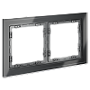 картинка Рамка стеклянная VOLTUM S70 на 2 поста, (графит, стекло)