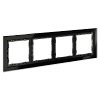картинка Рамка стеклянная VOLTUM S70 на 4 поста, (черный,стекло)